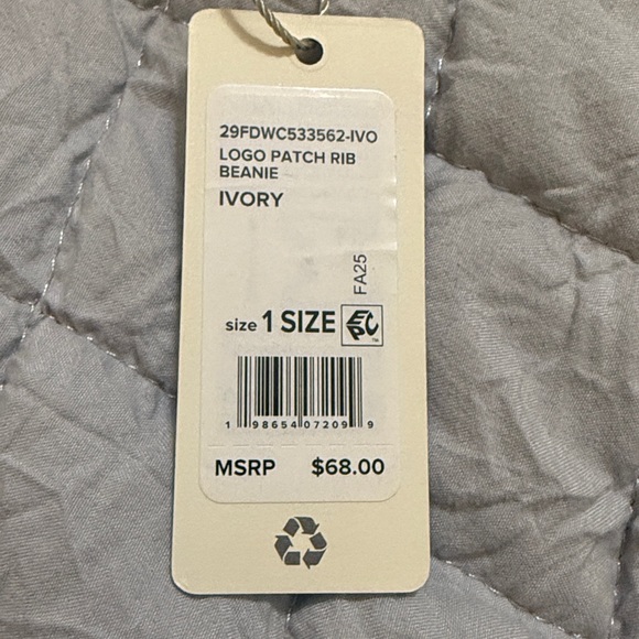 Favorite Daughter Ivory Logo Patch Rib Beanie - Picture 5 of 5